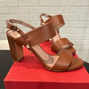 COPY - Valentino Rockstud Slingback Block Heel Sandal